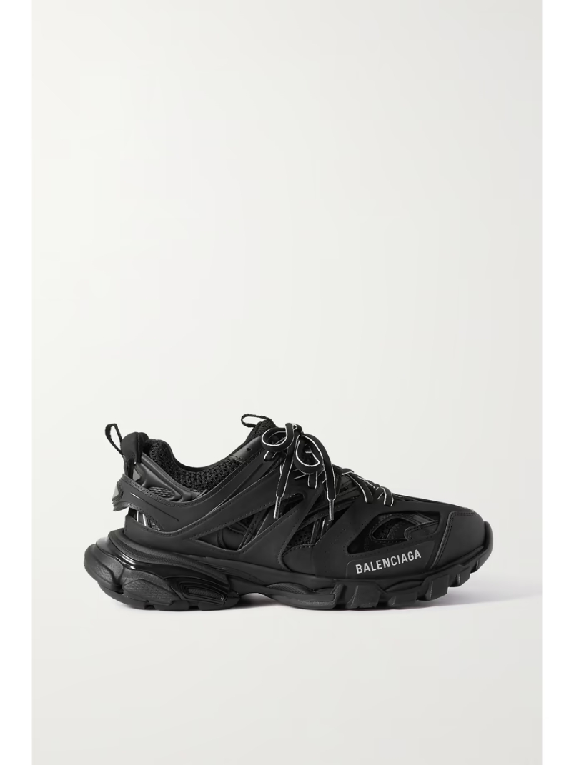 Track logo-detailed mesh and rubber sneakers Track logo-detailed mesh and rubber sneakers