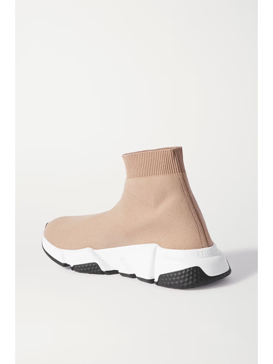 Speed LT logo-print stretch-knit high-top sneakers Speed LT logo-print stretch-knit high-top sneakers