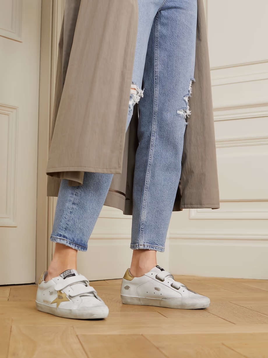 Old School distressed leather sneakers Old School distressed leather sneakers