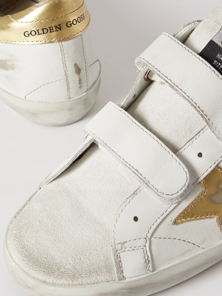 Old School distressed leather sneakers Old School distressed leather sneakers