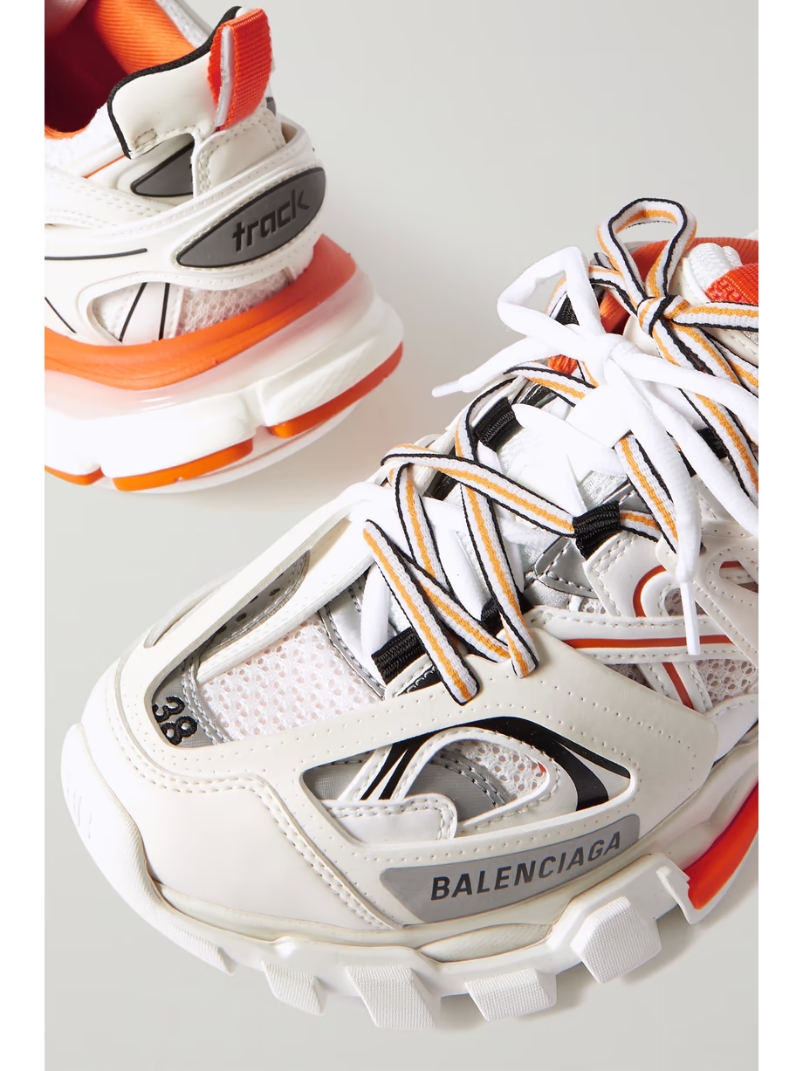 Track logo-detailed mesh and rubber sneakers Track logo-detailed mesh and rubber sneakers