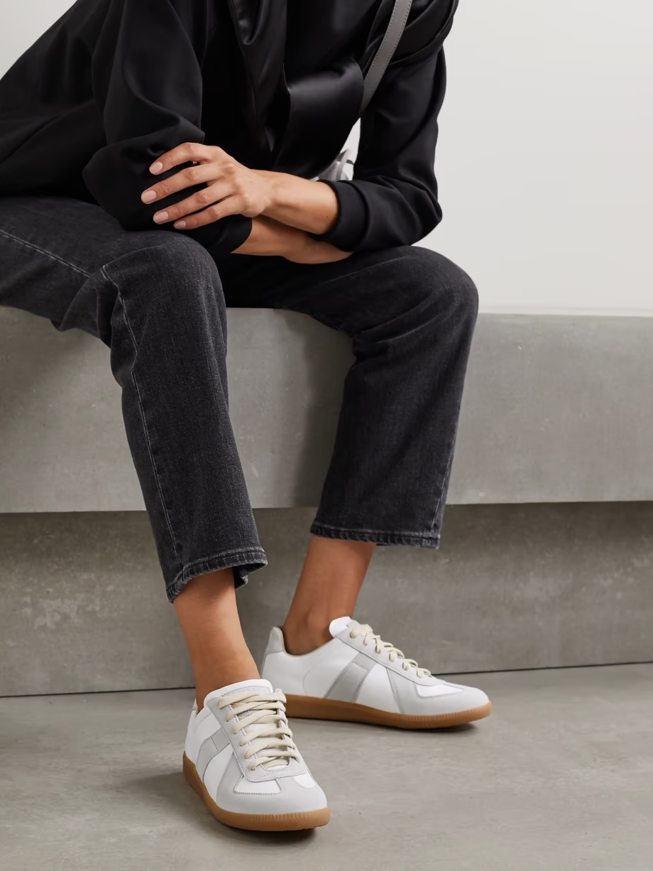 Replica leather and suede sneakers Replica leather and suede sneakers