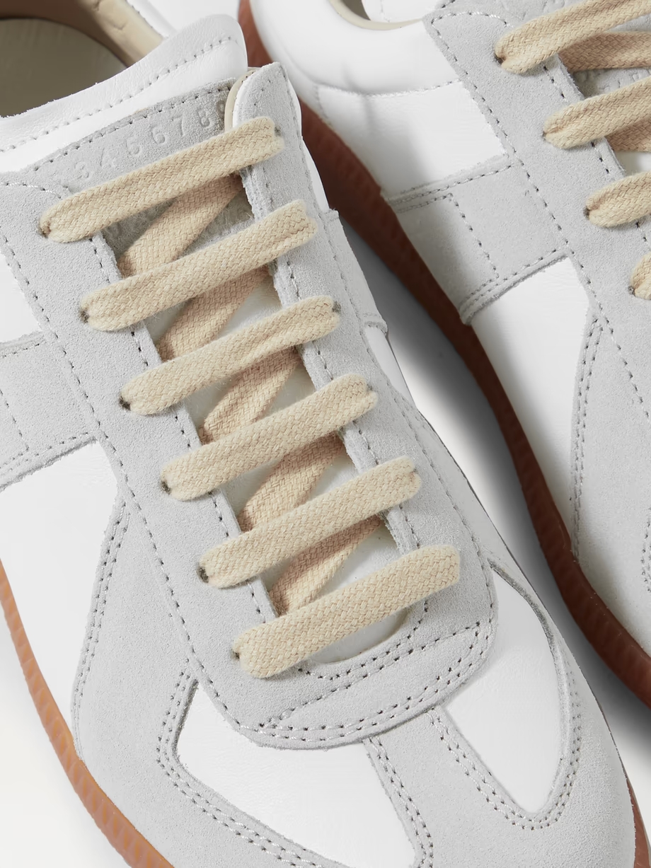 Replica leather and suede sneakers Replica leather and suede sneakers