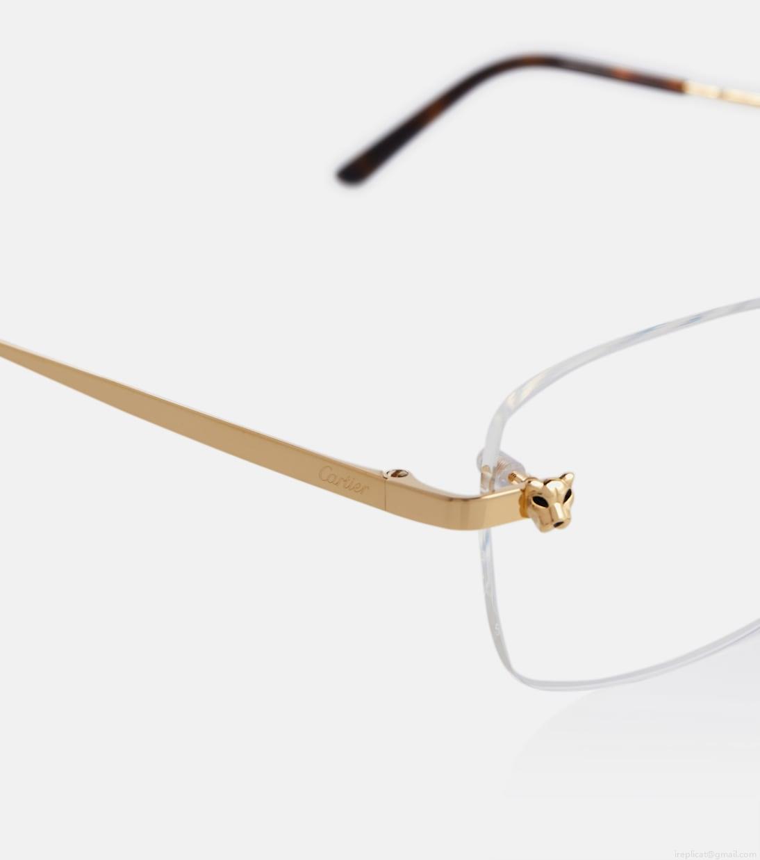 Cartier Eyewear CollectionPanthère de Cartier rectangular glasses Cartier Eyewear CollectionPanthère de Cartier rectangular glasses