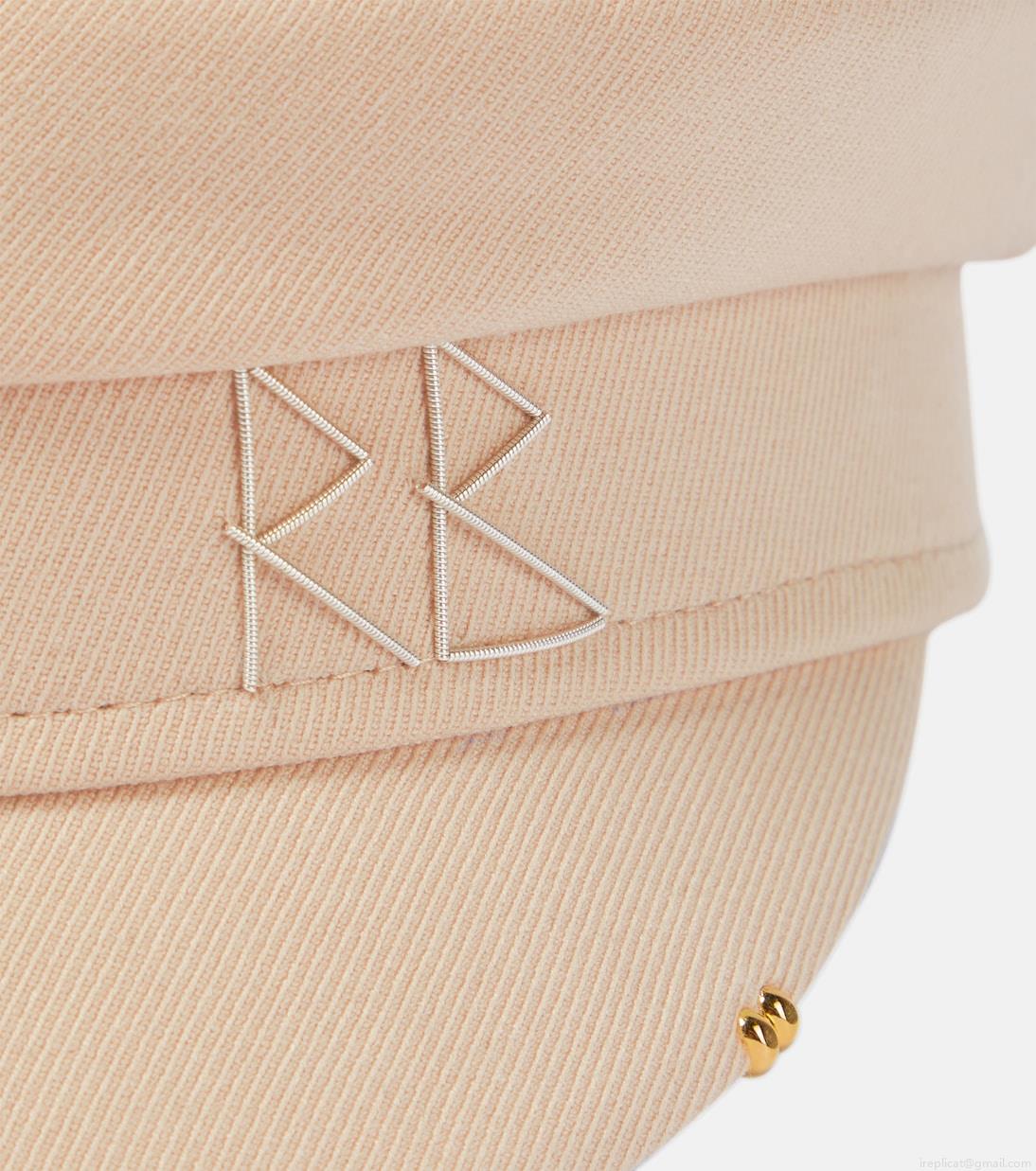 Ruslan BaginskiyEmbellished twill baker boy hat Ruslan BaginskiyEmbellished twill baker boy hat