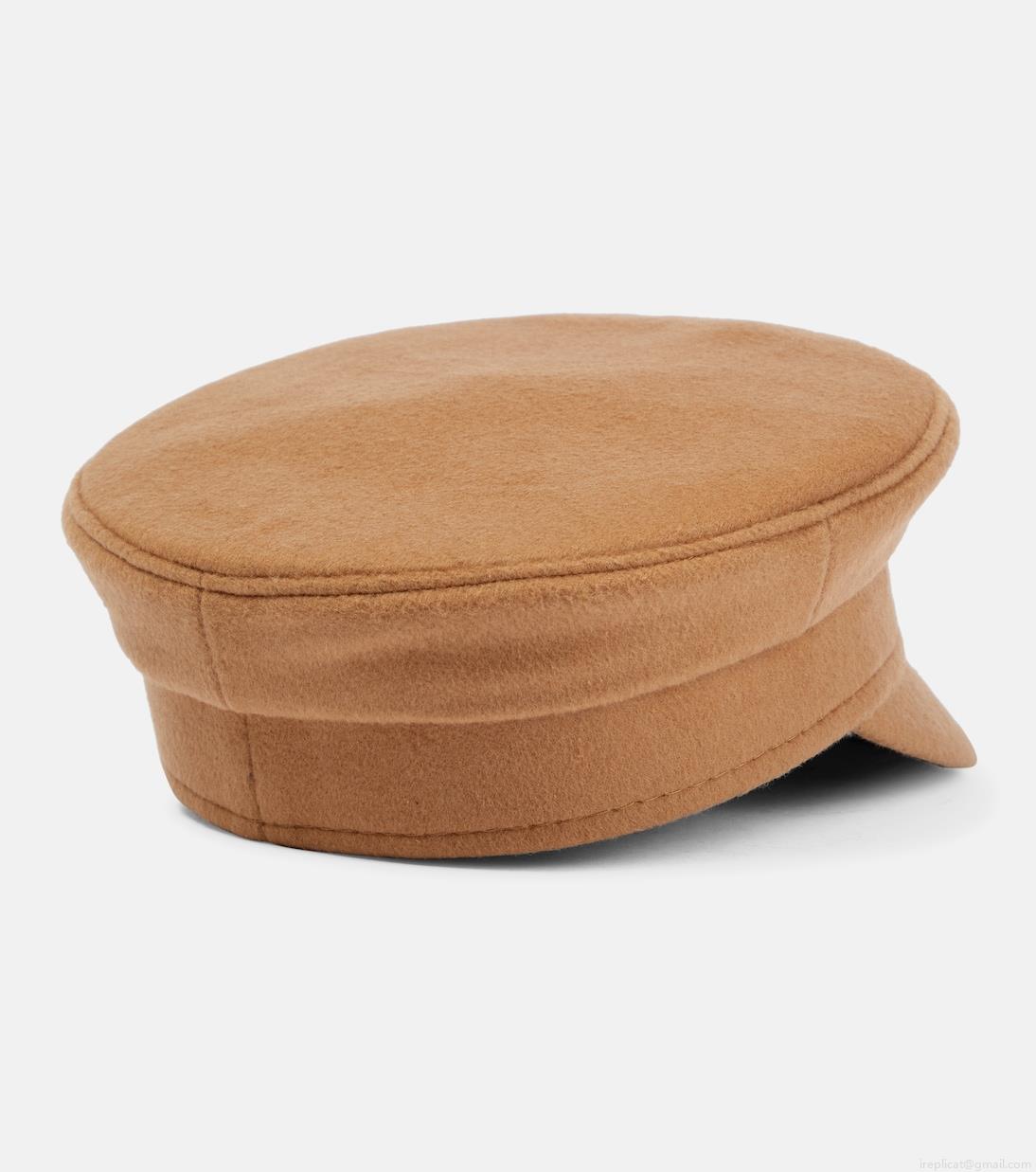 Ruslan BaginskiyEmbroidered wool baker boy hat Ruslan BaginskiyEmbroidered wool baker boy hat