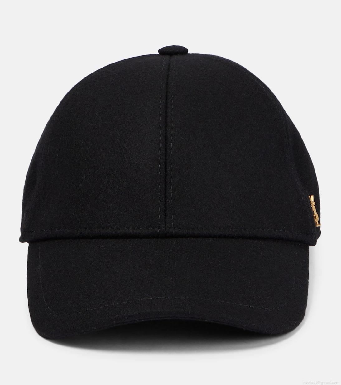 Saint LaurentWool-blend felt baseball cap Saint LaurentWool-blend felt baseball cap