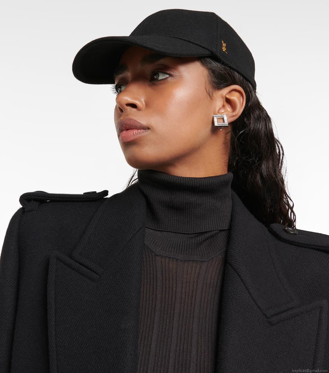 Saint LaurentWool-blend felt baseball cap Saint LaurentWool-blend felt baseball cap
