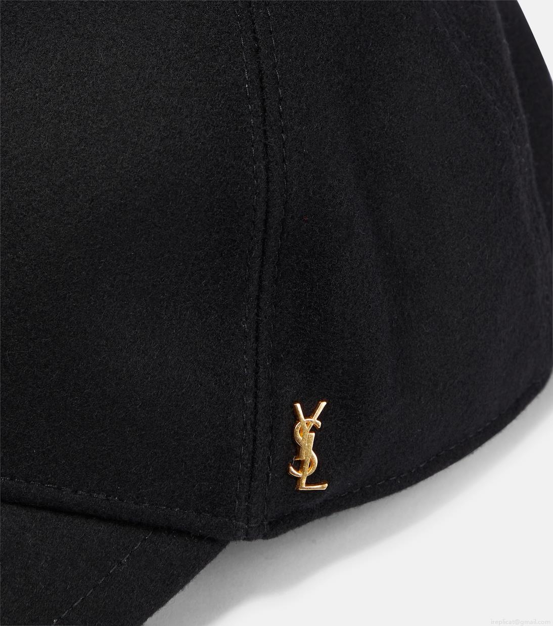 Saint LaurentWool-blend felt baseball cap Saint LaurentWool-blend felt baseball cap