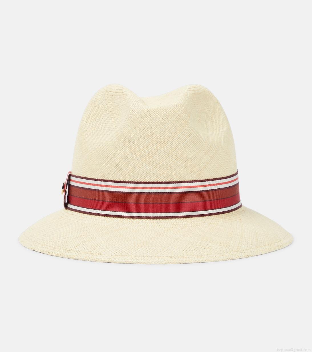 Loro PianaThe Suitcase Stripe Ingrid straw panama hat Loro PianaThe Suitcase Stripe Ingrid straw panama hat