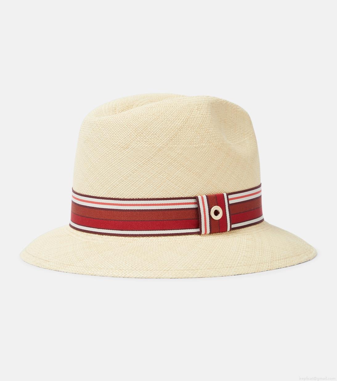 Loro PianaThe Suitcase Stripe Ingrid straw panama hat Loro PianaThe Suitcase Stripe Ingrid straw panama hat
