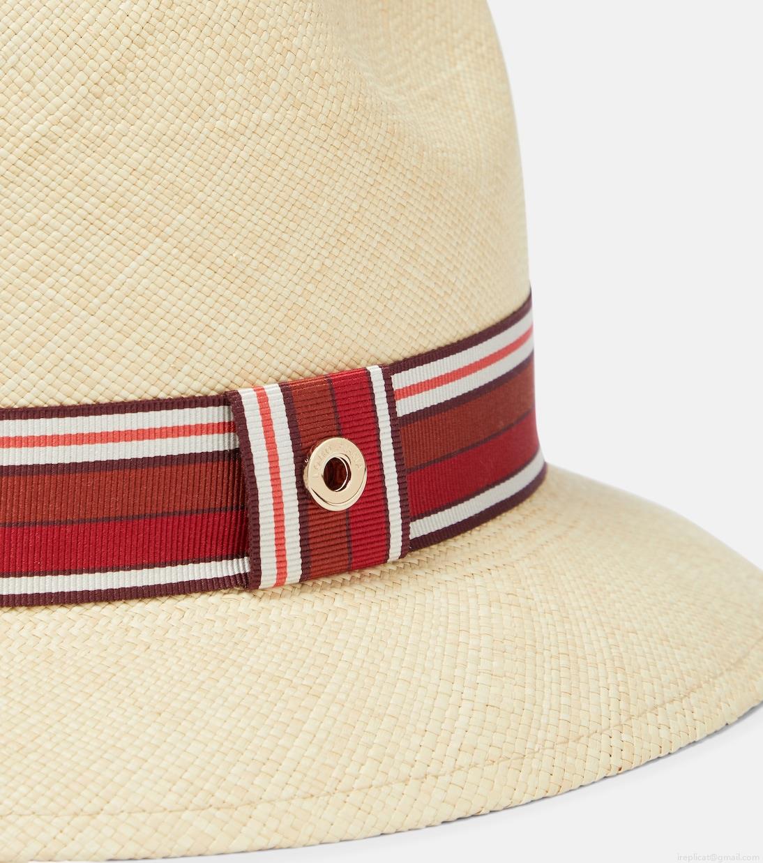 Loro PianaThe Suitcase Stripe Ingrid straw panama hat Loro PianaThe Suitcase Stripe Ingrid straw panama hat