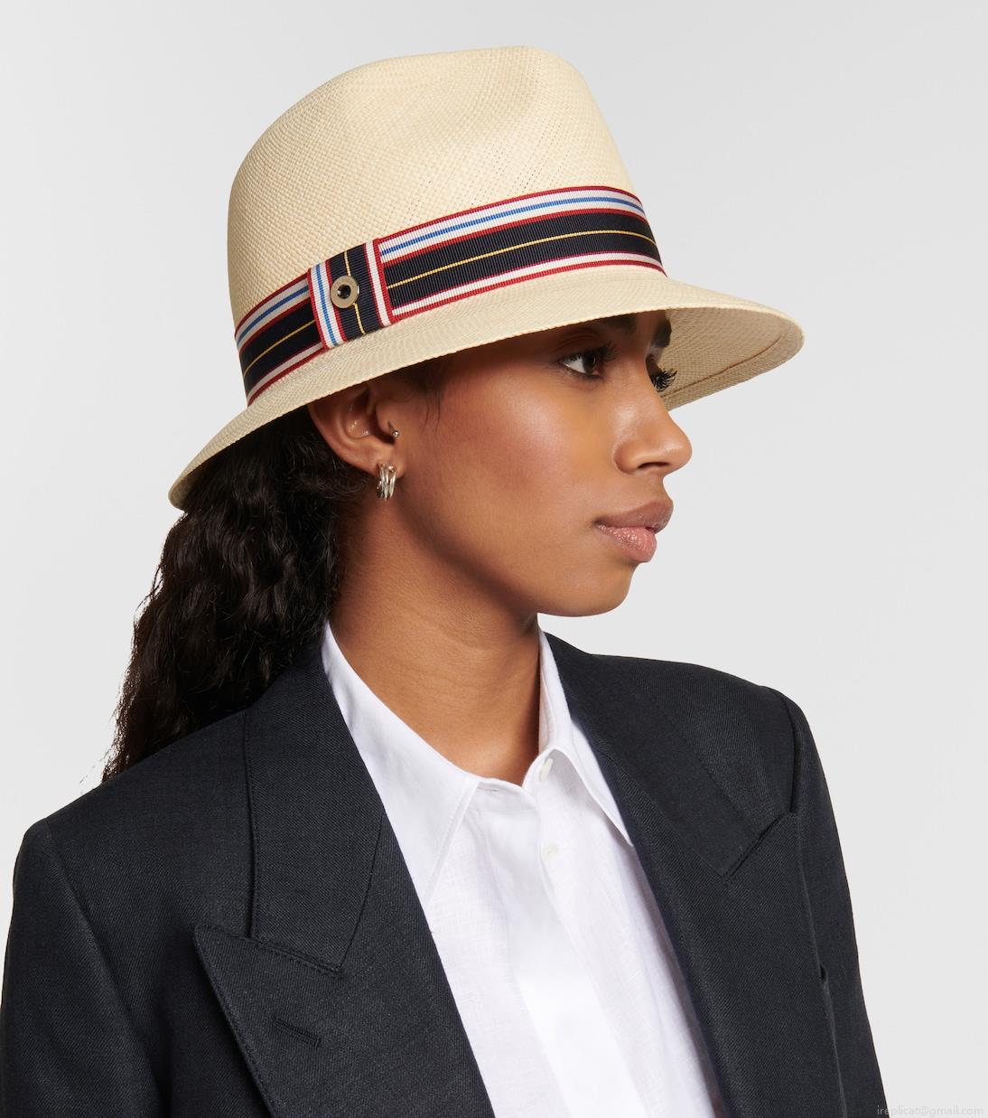 Loro PianaThe Suitcase Stripe Ingrid Panama hat Loro PianaThe Suitcase Stripe Ingrid Panama hat