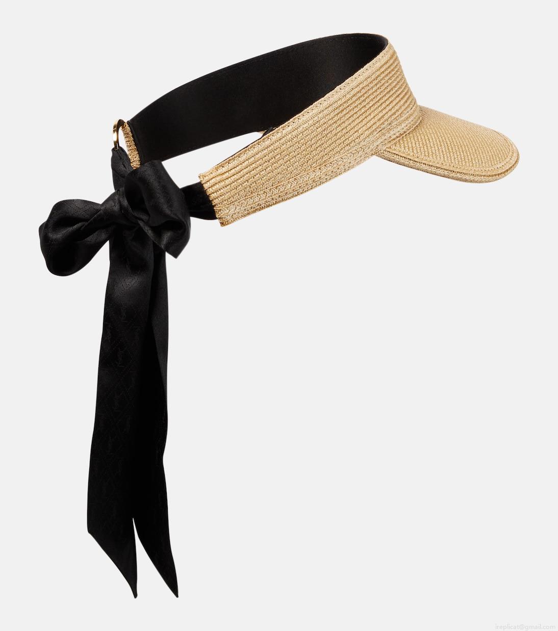 Saint LaurentRaffia-effect visor Saint LaurentRaffia-effect visor