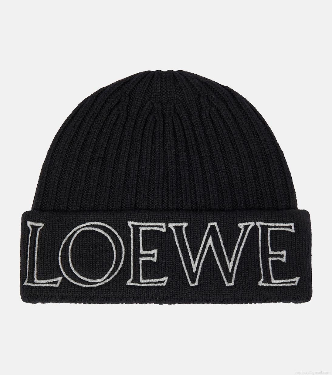 LoeweLogo ribbed wool beanie LoeweLogo ribbed wool beanie