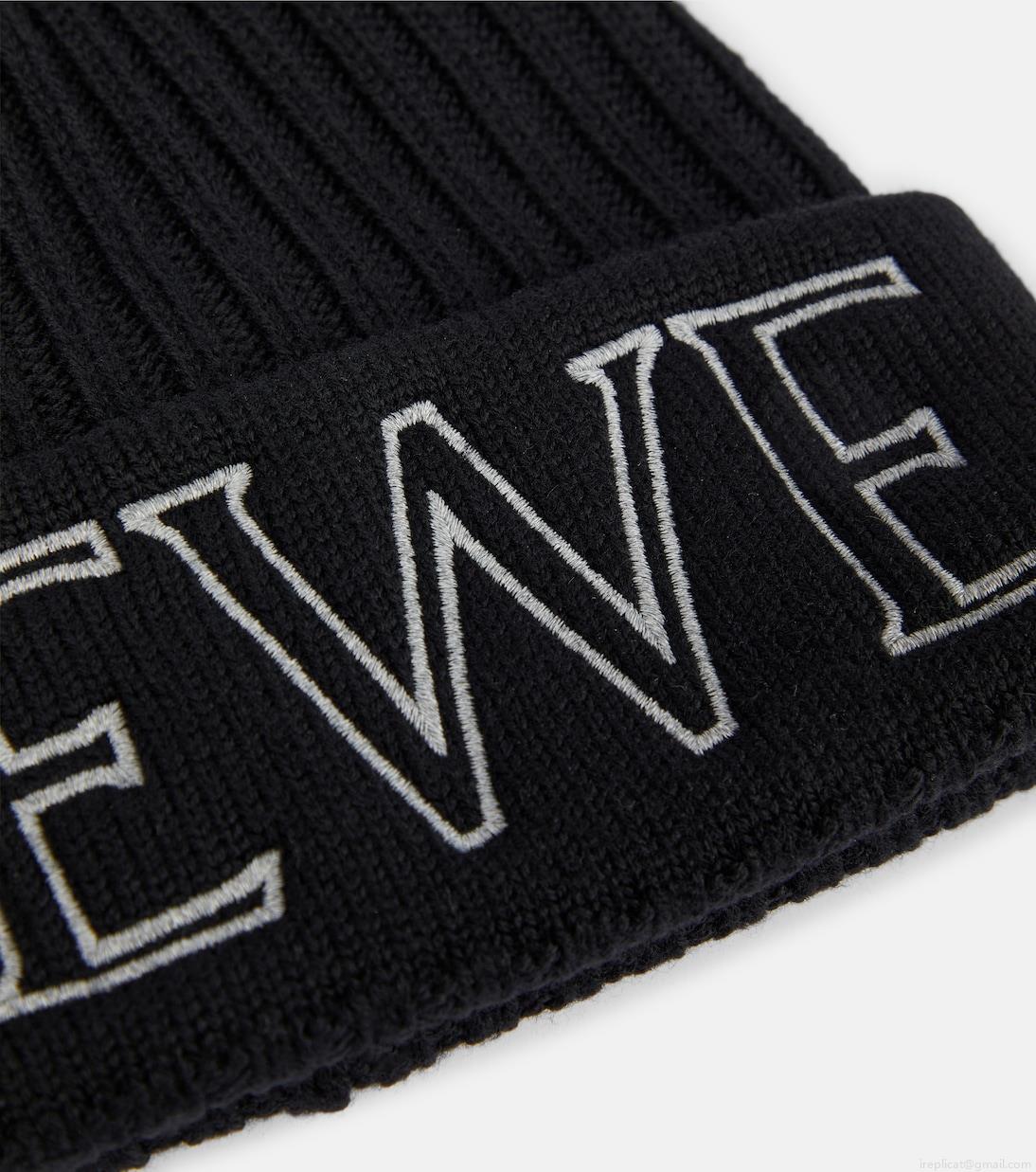 LoeweLogo ribbed wool beanie LoeweLogo ribbed wool beanie