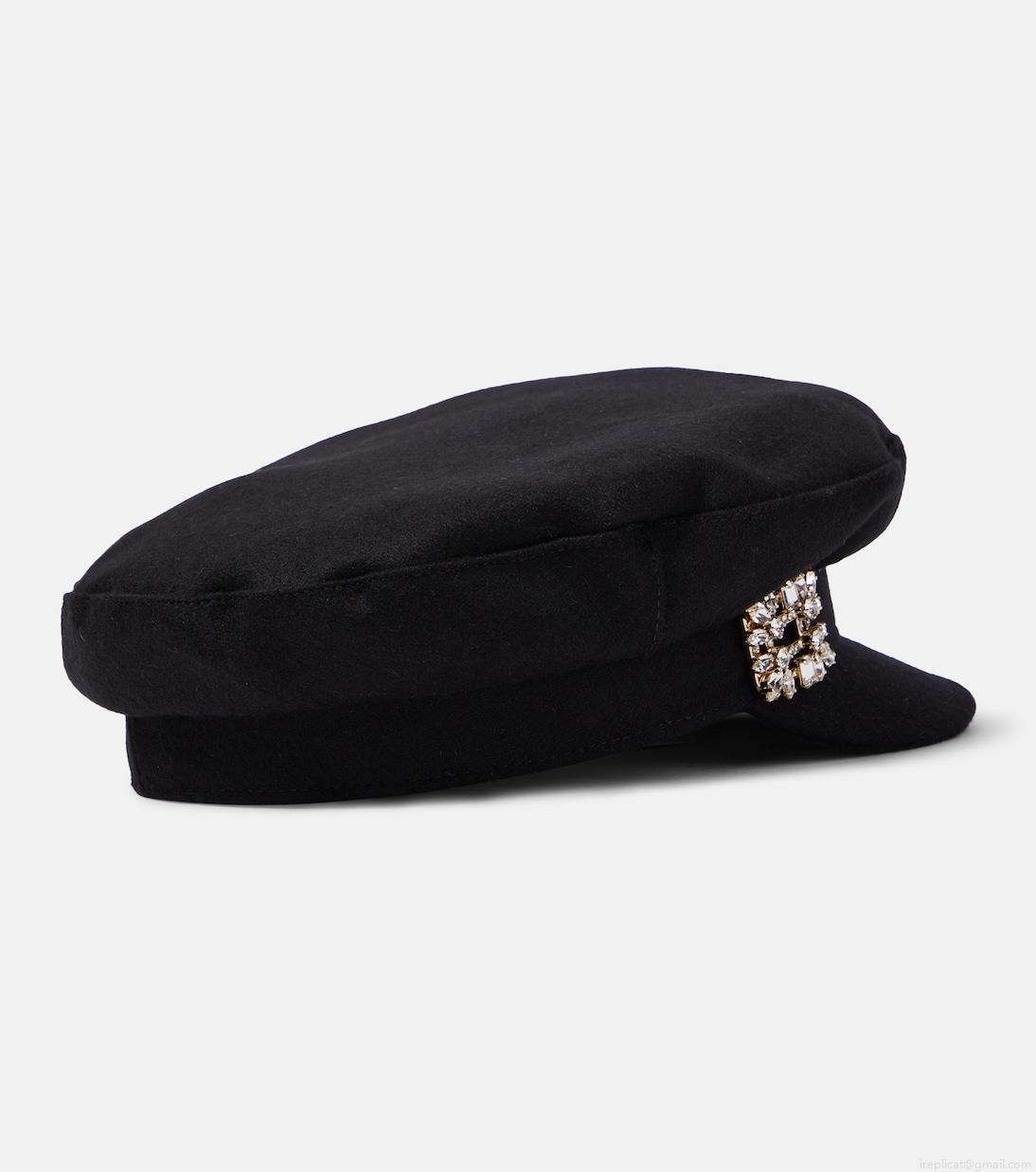 Roger VivierEmbellished wool-blend hat Roger VivierEmbellished wool-blend hat