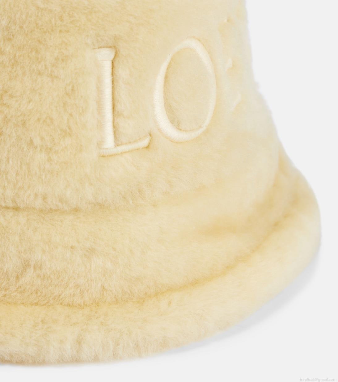 LoeweLogo shearling bucket hat LoeweLogo shearling bucket hat