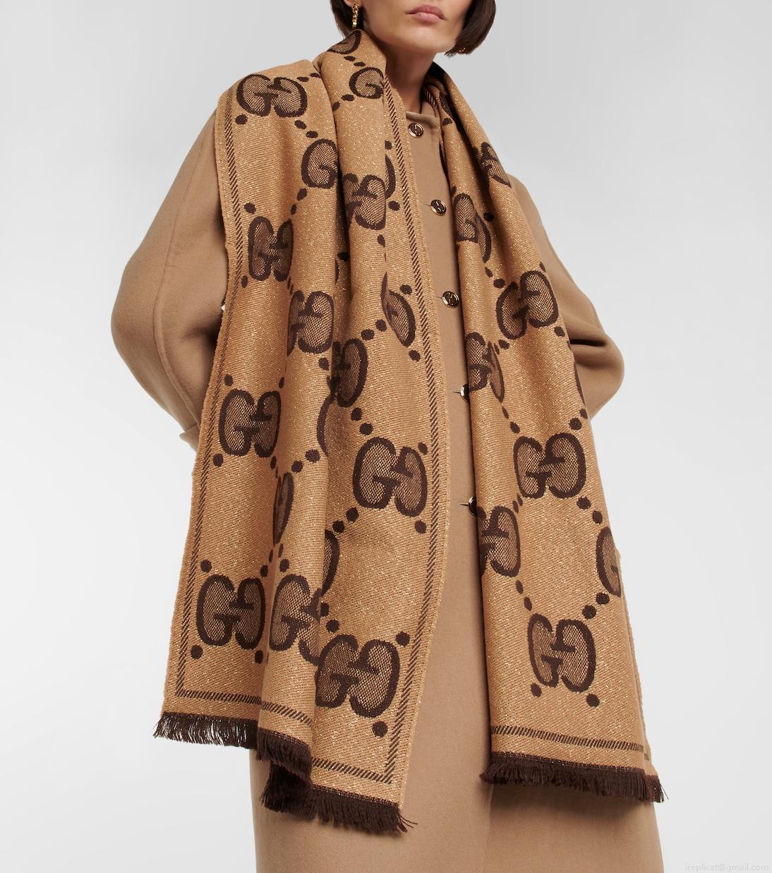 GucciGG wool jacquard scarf GucciGG wool jacquard scarf