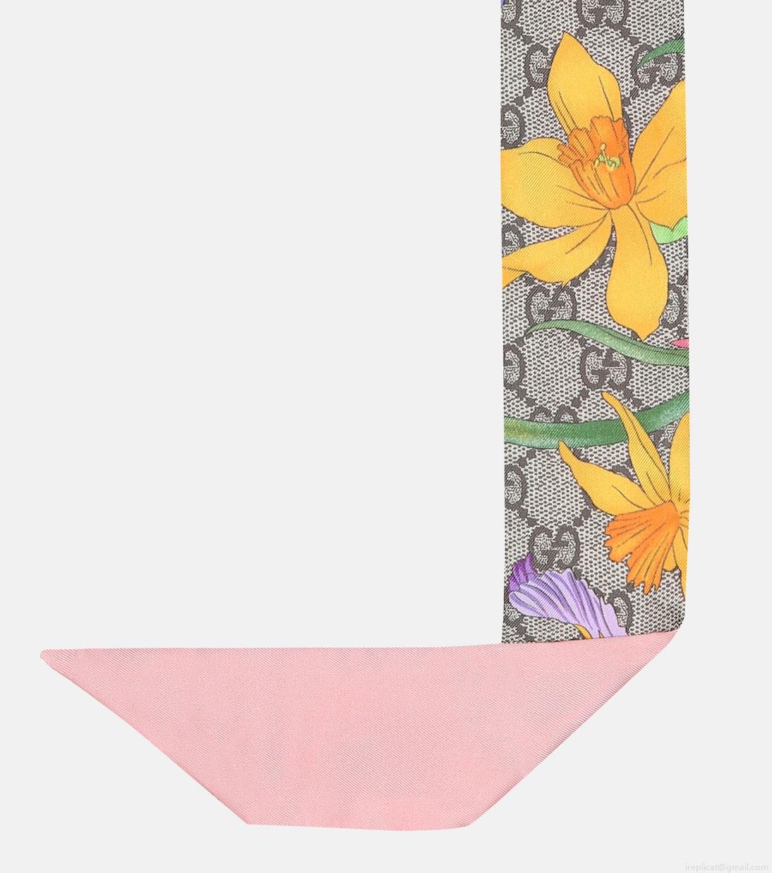 GucciGG Flora silk neck tie GucciGG Flora silk neck tie
