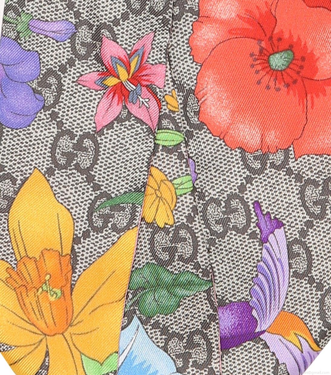 GucciGG Flora silk neck tie GucciGG Flora silk neck tie