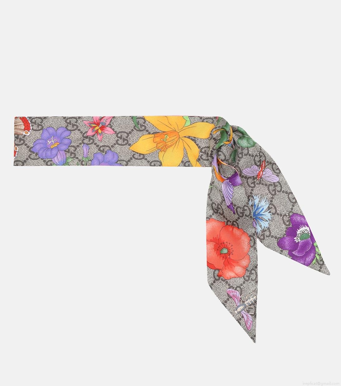 GucciGG Flora silk neck tie GucciGG Flora silk neck tie