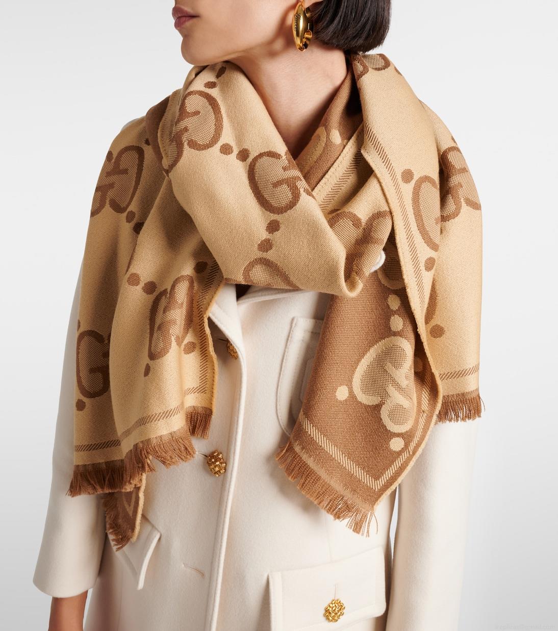 GucciGG wool jacquard scarf GucciGG wool jacquard scarf