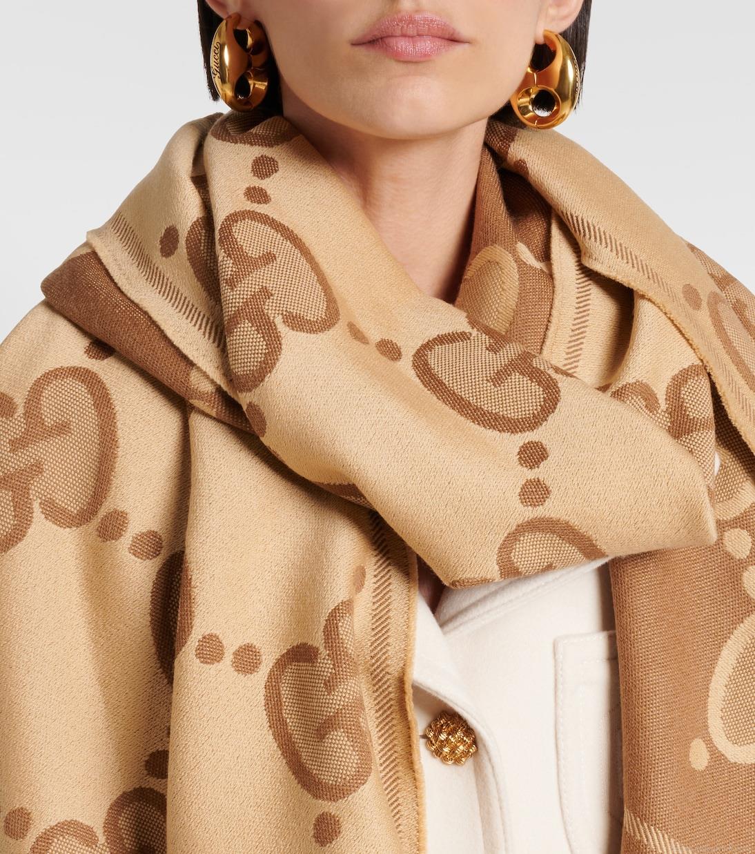 GucciGG wool jacquard scarf GucciGG wool jacquard scarf