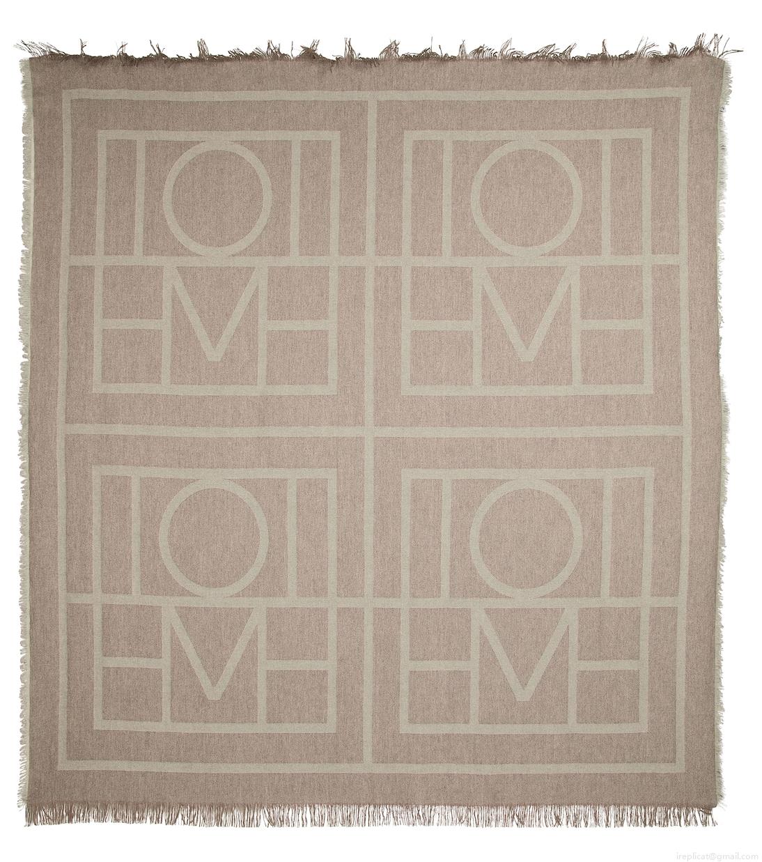 TotemeLogo wool and cashmere scarf TotemeLogo wool and cashmere scarf