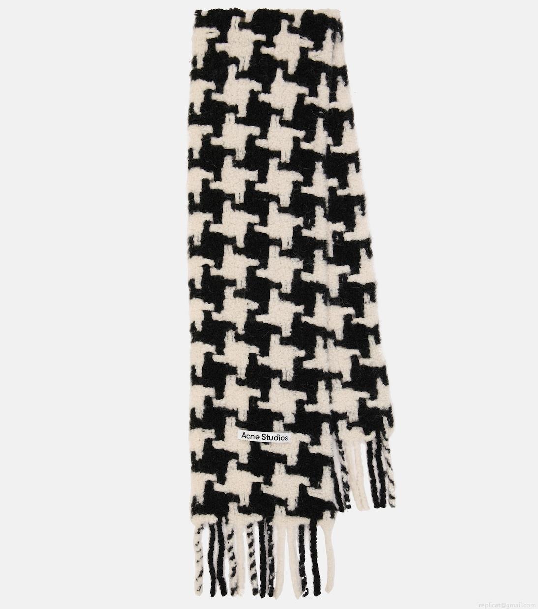 Acne StudiosHoundstooth alpaca-blend scarf Acne StudiosHoundstooth alpaca-blend scarf