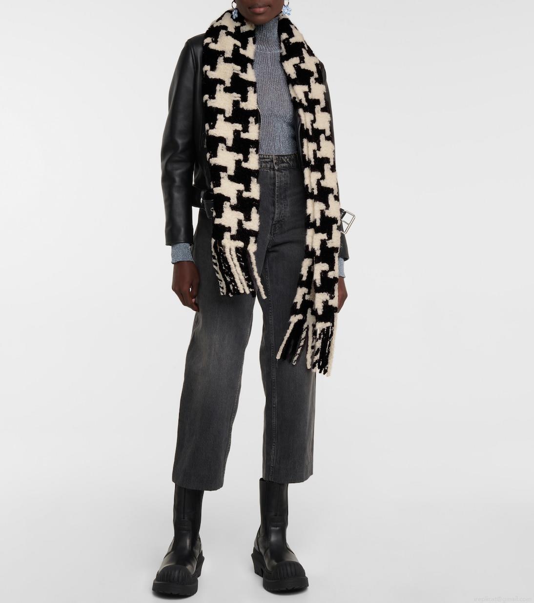 Acne StudiosHoundstooth alpaca-blend scarf Acne StudiosHoundstooth alpaca-blend scarf