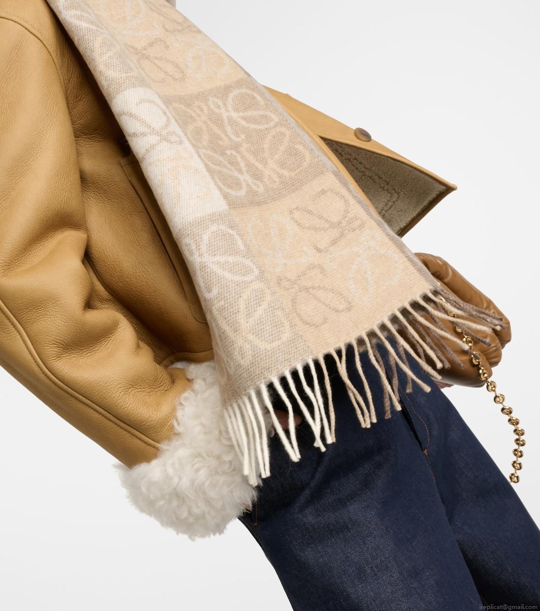 LoeweAnagram wool and cashmere scarf LoeweAnagram wool and cashmere scarf