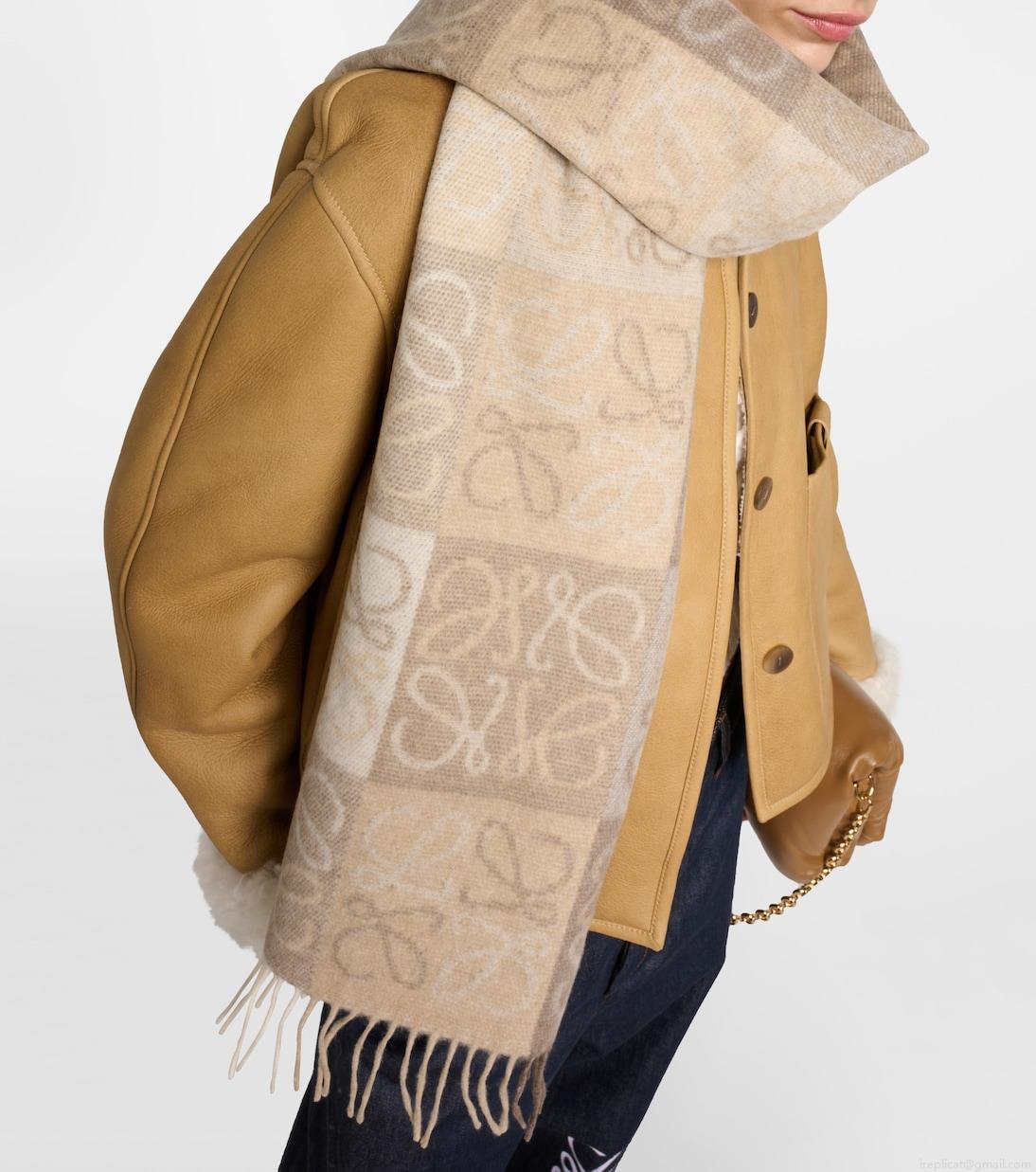 LoeweAnagram wool and cashmere scarf LoeweAnagram wool and cashmere scarf