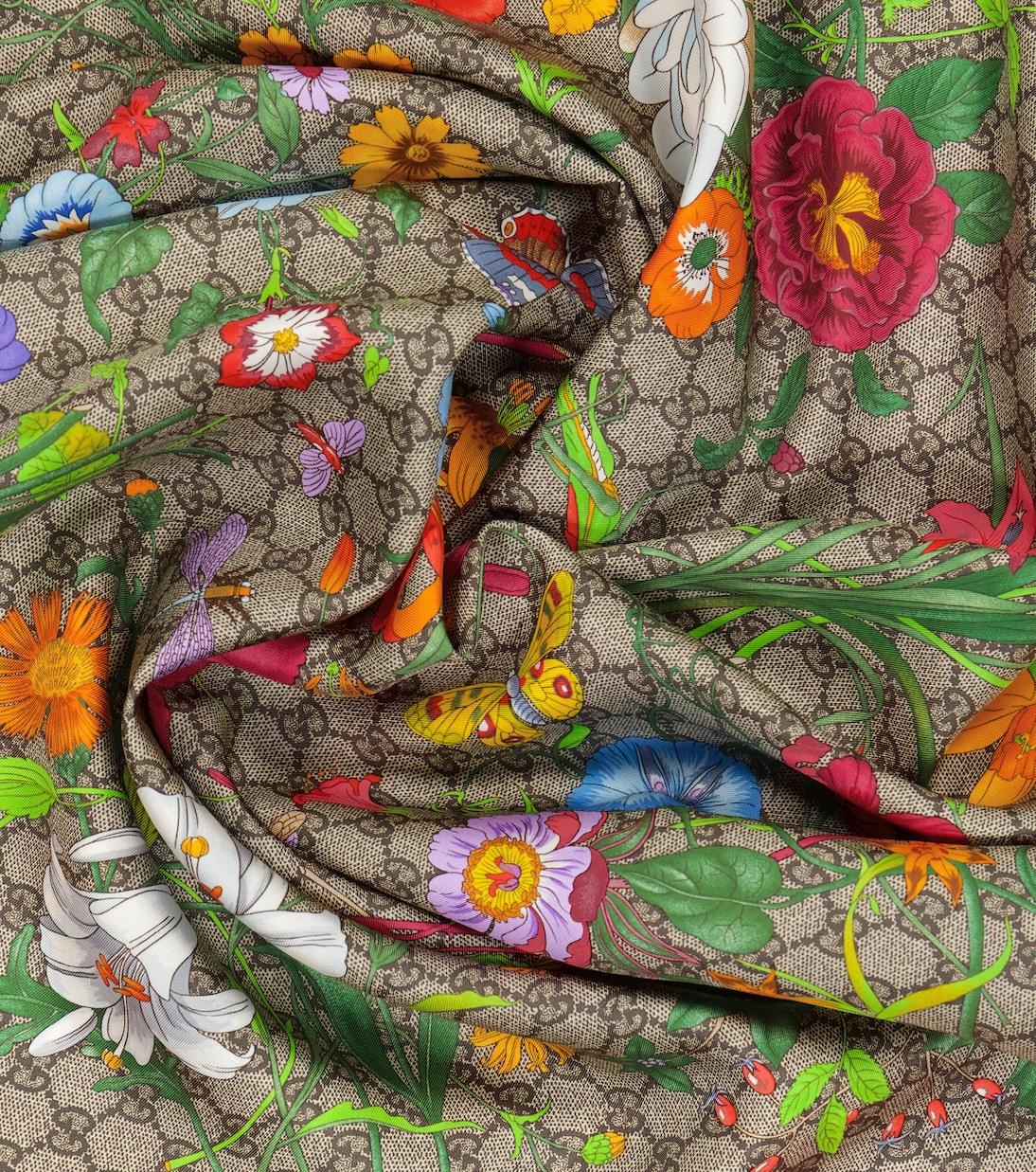 GucciGG Flora silk scarf GucciGG Flora silk scarf