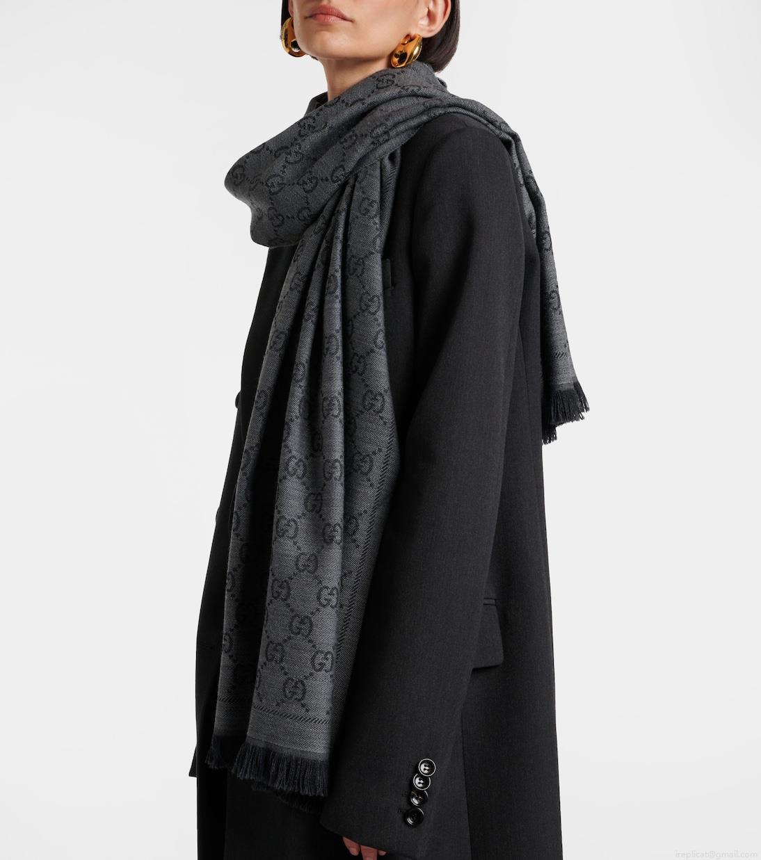 GucciGG wool jacquard scarf GucciGG wool jacquard scarf