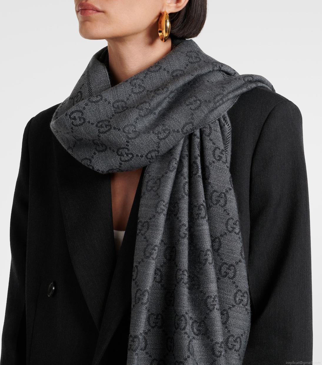 GucciGG wool jacquard scarf GucciGG wool jacquard scarf