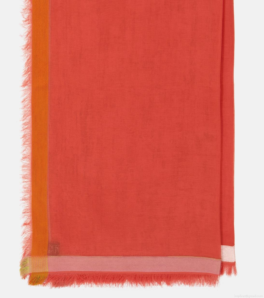 Loro PianaQuadrata silk-trimmed cotton scarf Loro PianaQuadrata silk-trimmed cotton scarf