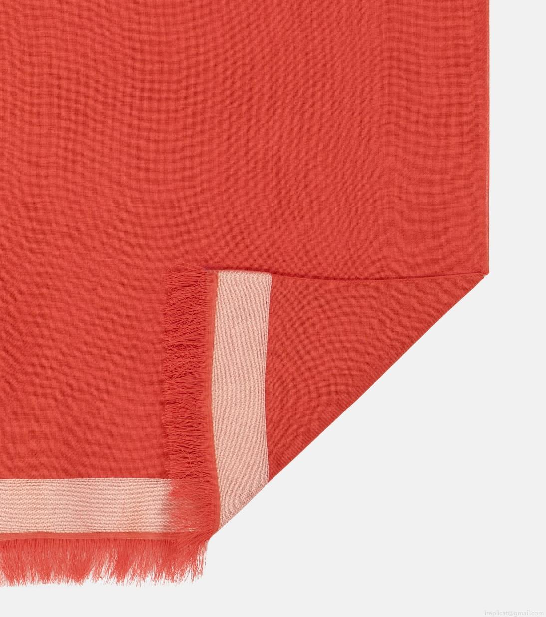 Loro PianaQuadrata silk-trimmed cotton scarf Loro PianaQuadrata silk-trimmed cotton scarf