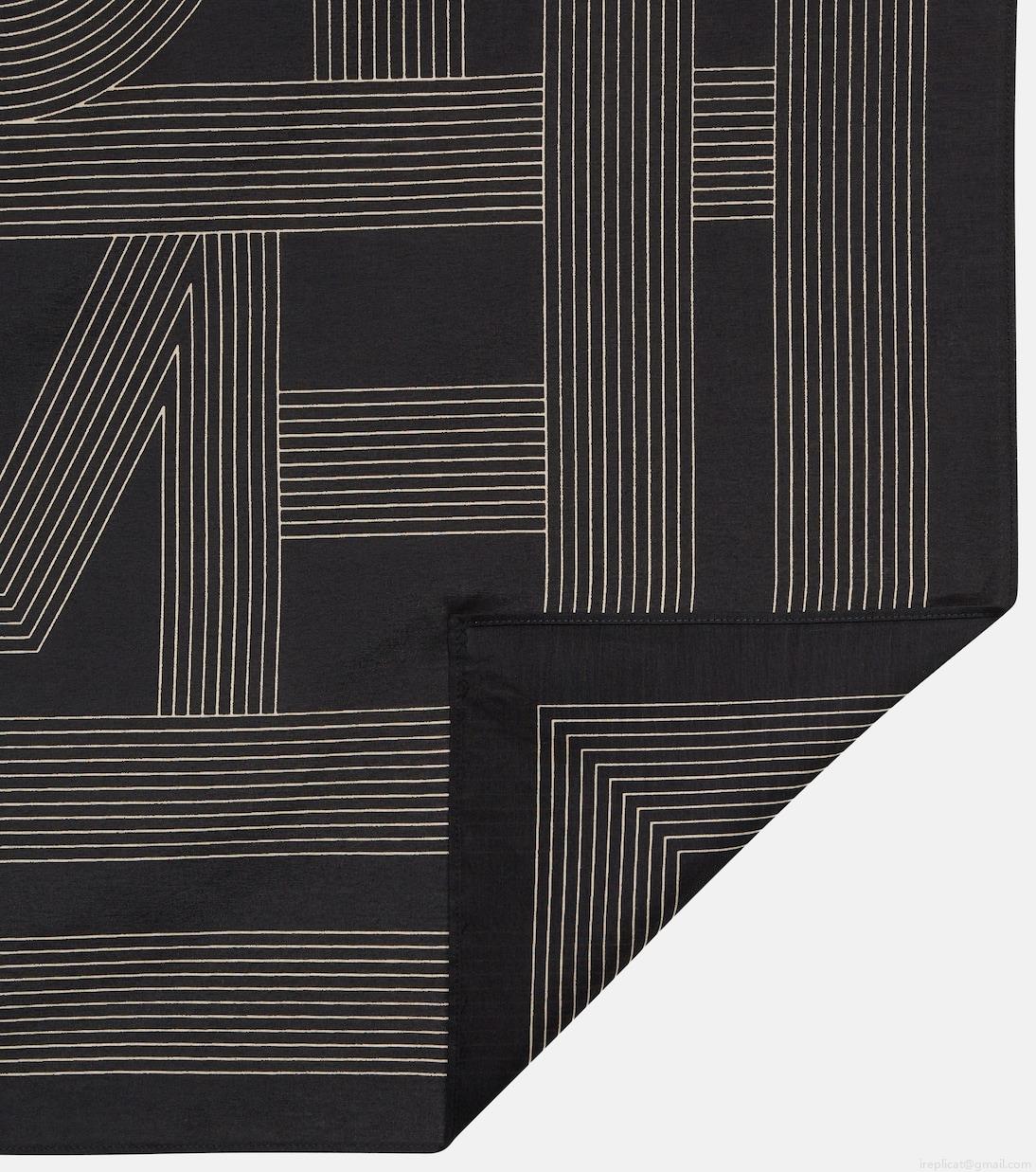 TotemeLogo cotton and silk scarf TotemeLogo cotton and silk scarf