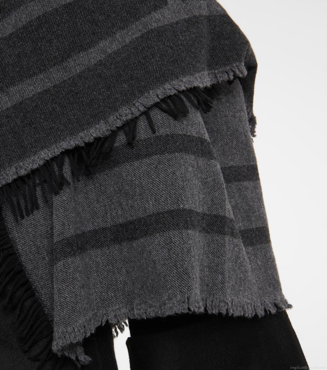 TotemeLogo wool and cashmere scarf TotemeLogo wool and cashmere scarf