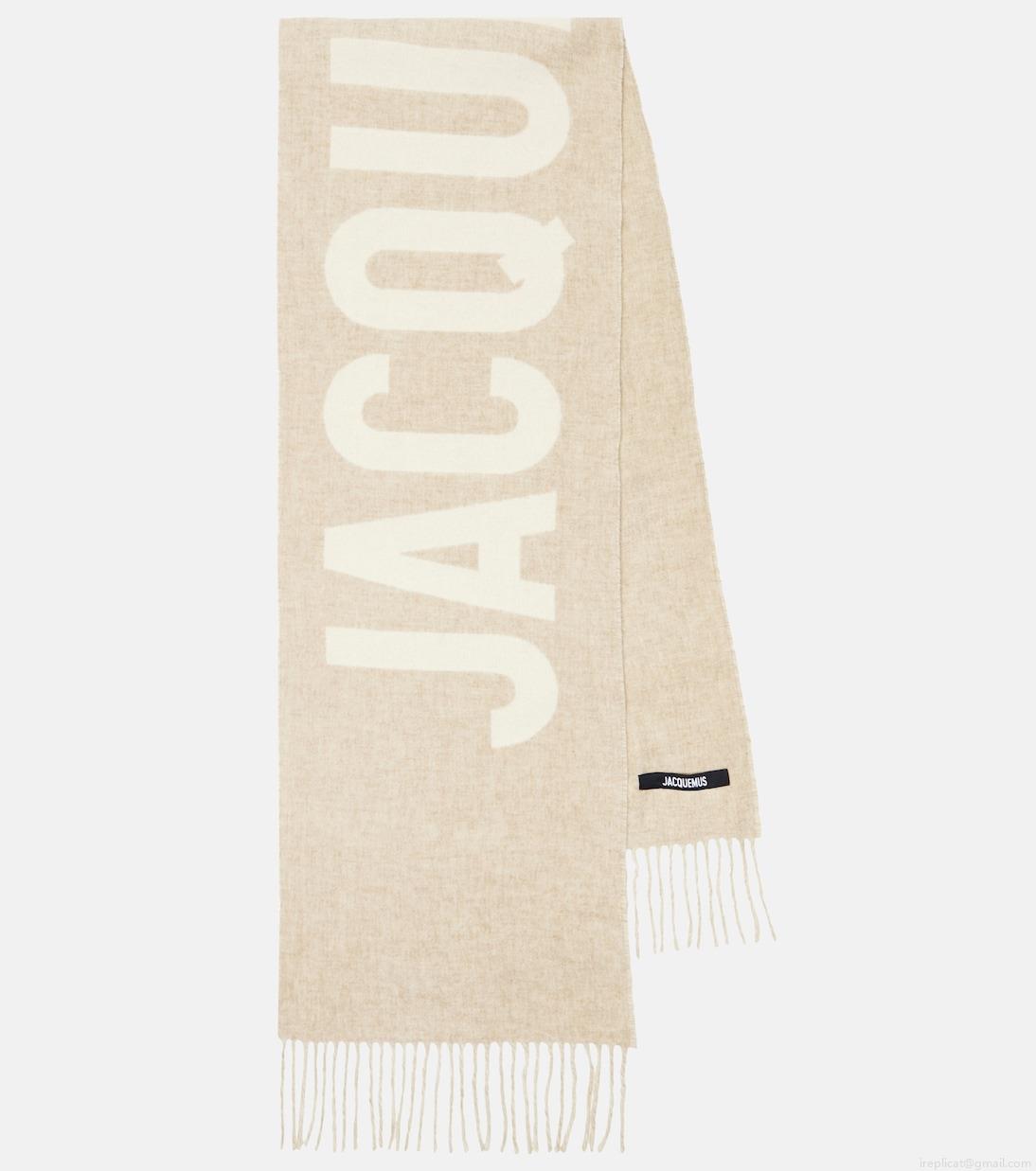 JacquemusLogo jacquard virgin wool scarf JacquemusLogo jacquard virgin wool scarf