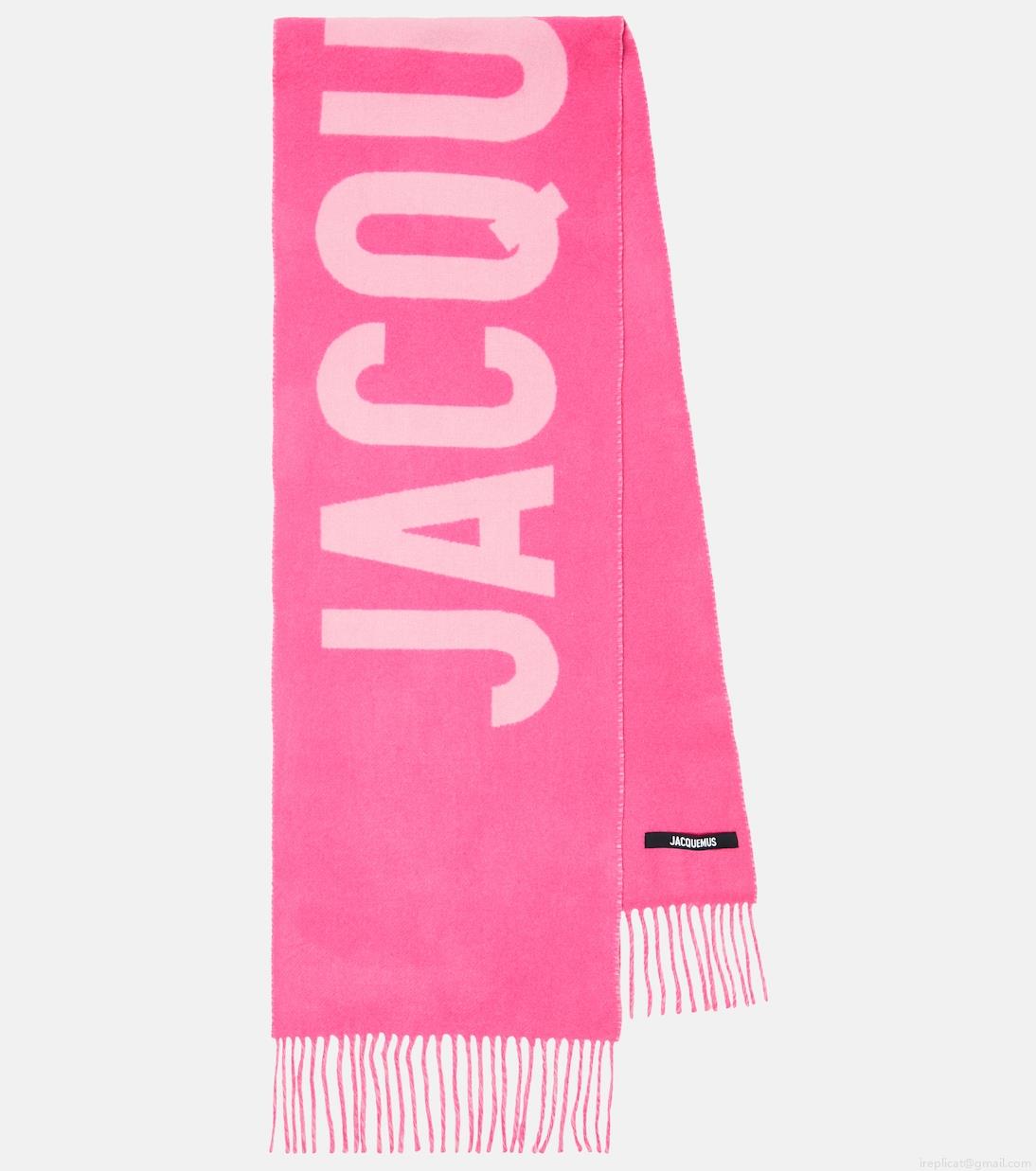 JacquemusLogo jacquard wool scarf JacquemusLogo jacquard wool scarf
