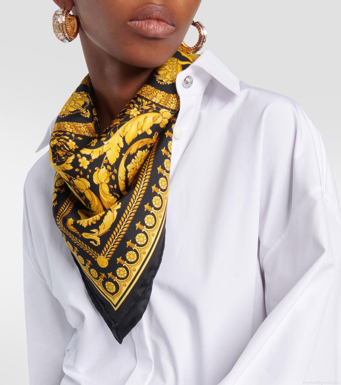 VersaceBarocco silk twill scarf VersaceBarocco silk twill scarf