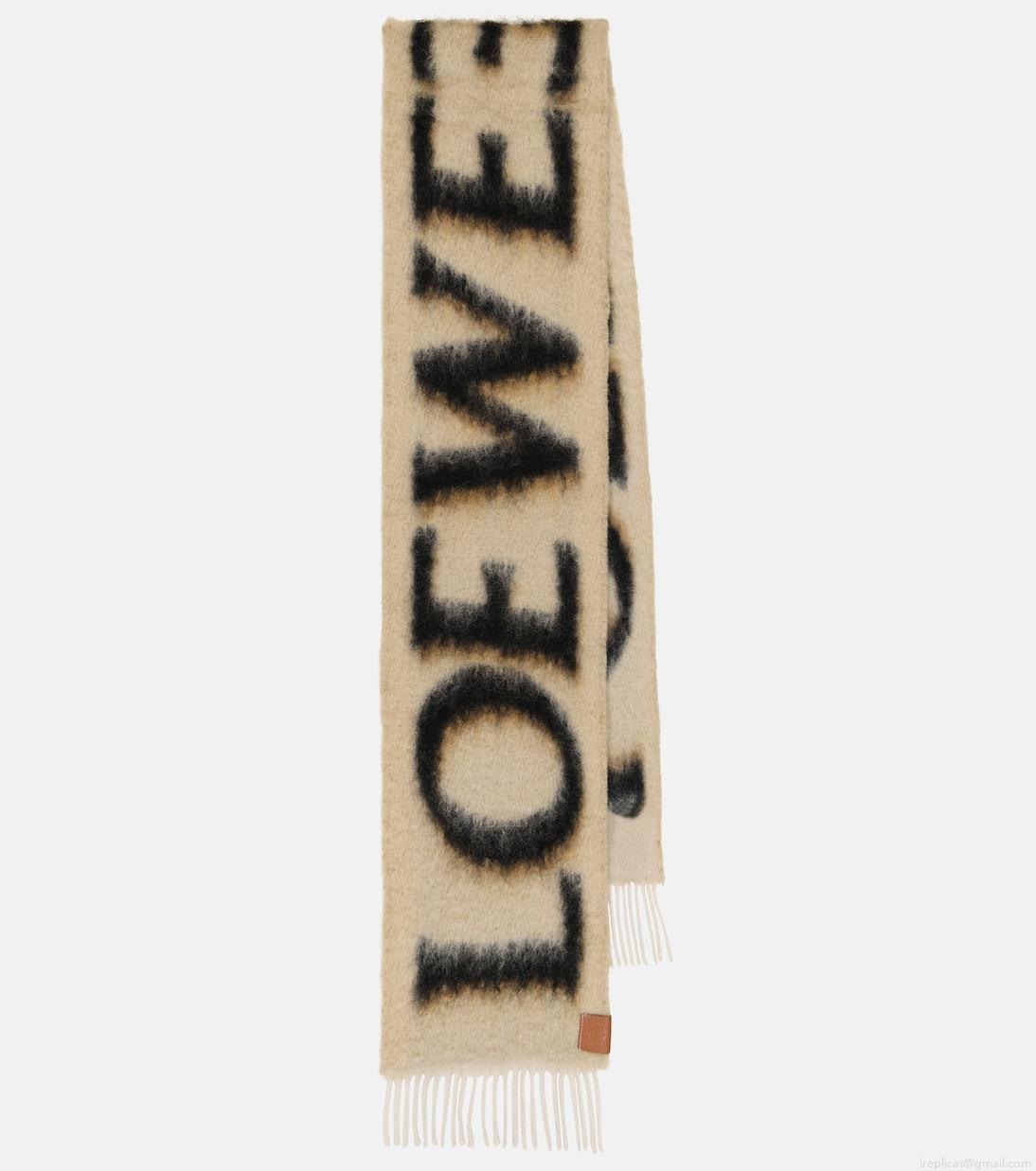 LoeweLogo jacquard wool-blend scarf LoeweLogo jacquard wool-blend scarf