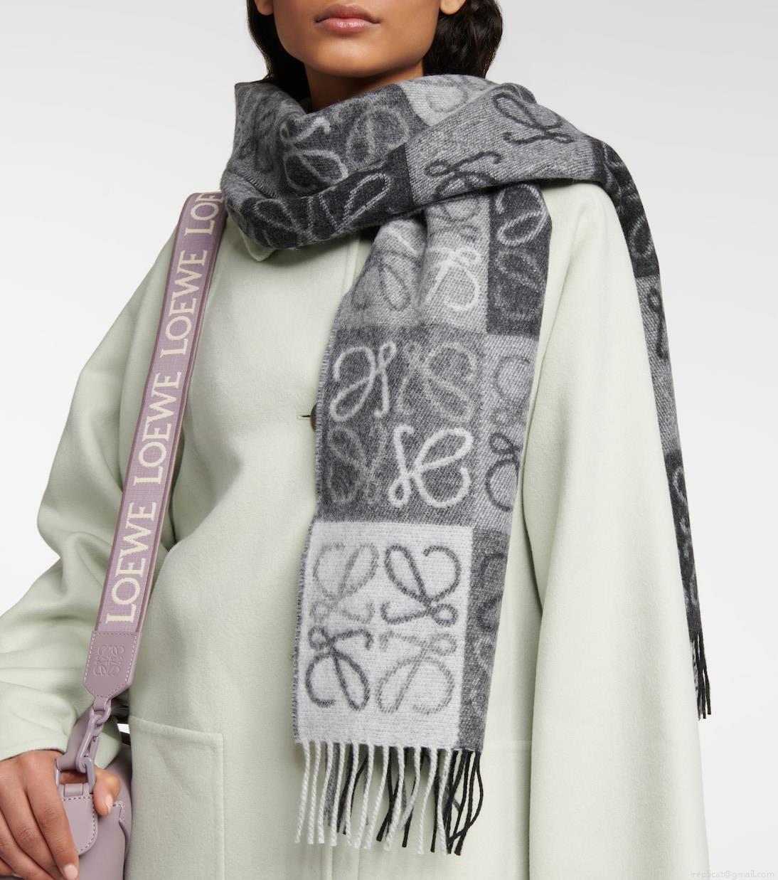 LoeweAnagram wool and cashmere scarf LoeweAnagram wool and cashmere scarf