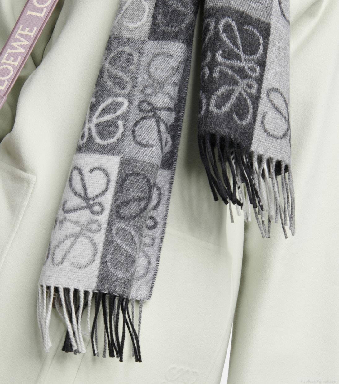 LoeweAnagram wool and cashmere scarf LoeweAnagram wool and cashmere scarf