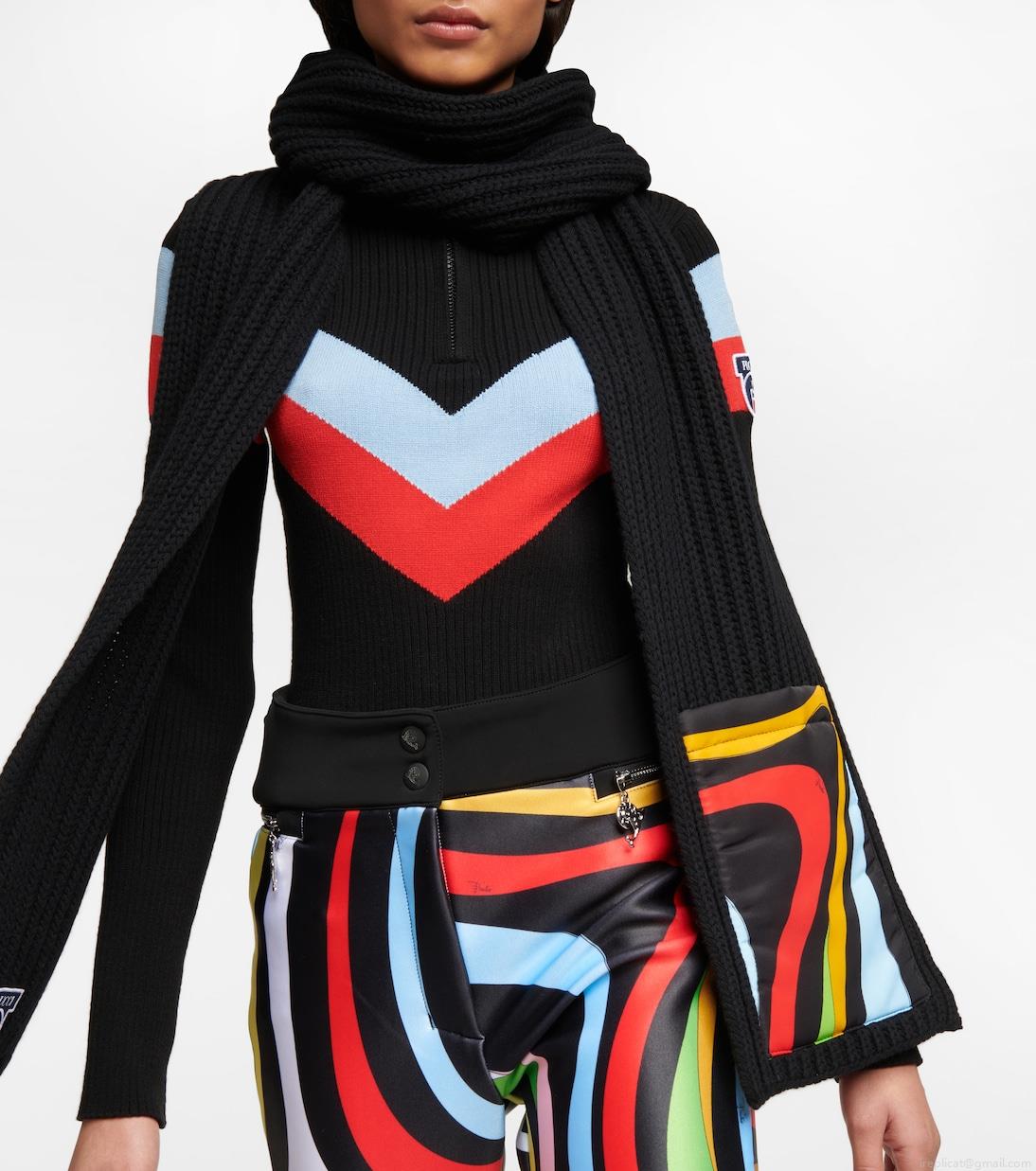 Puccix Fusalp ribbed-knit wool scarf Puccix Fusalp ribbed-knit wool scarf