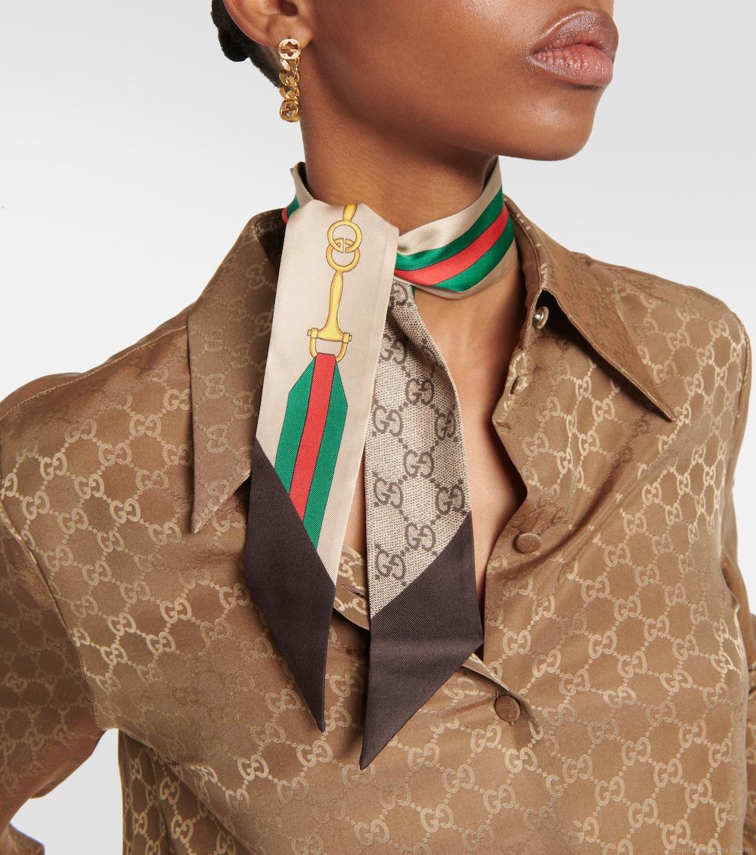GucciGG printed silk scarf GucciGG printed silk scarf
