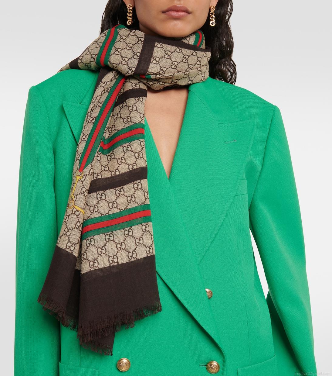 GucciGG wool and silk scarf GucciGG wool and silk scarf