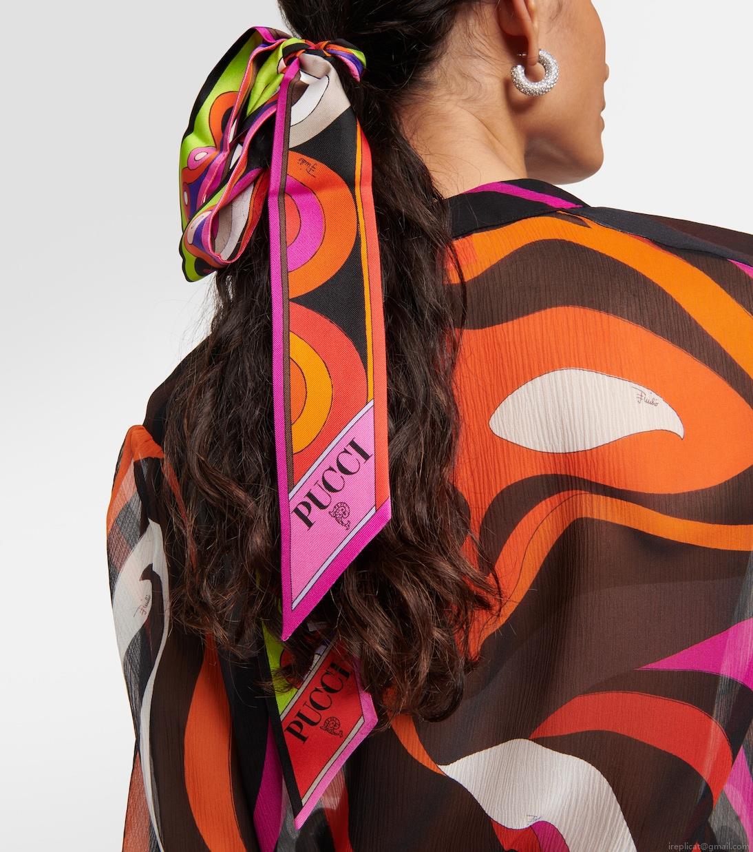 PucciOnde And Iride silk twill scarf PucciOnde And Iride silk twill scarf